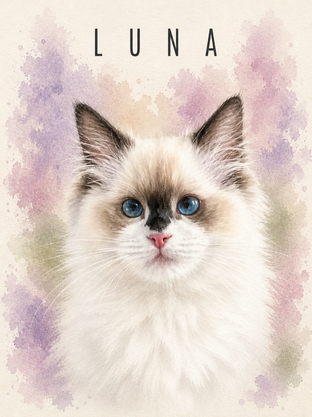 Custom Watercolor Pet Portrait